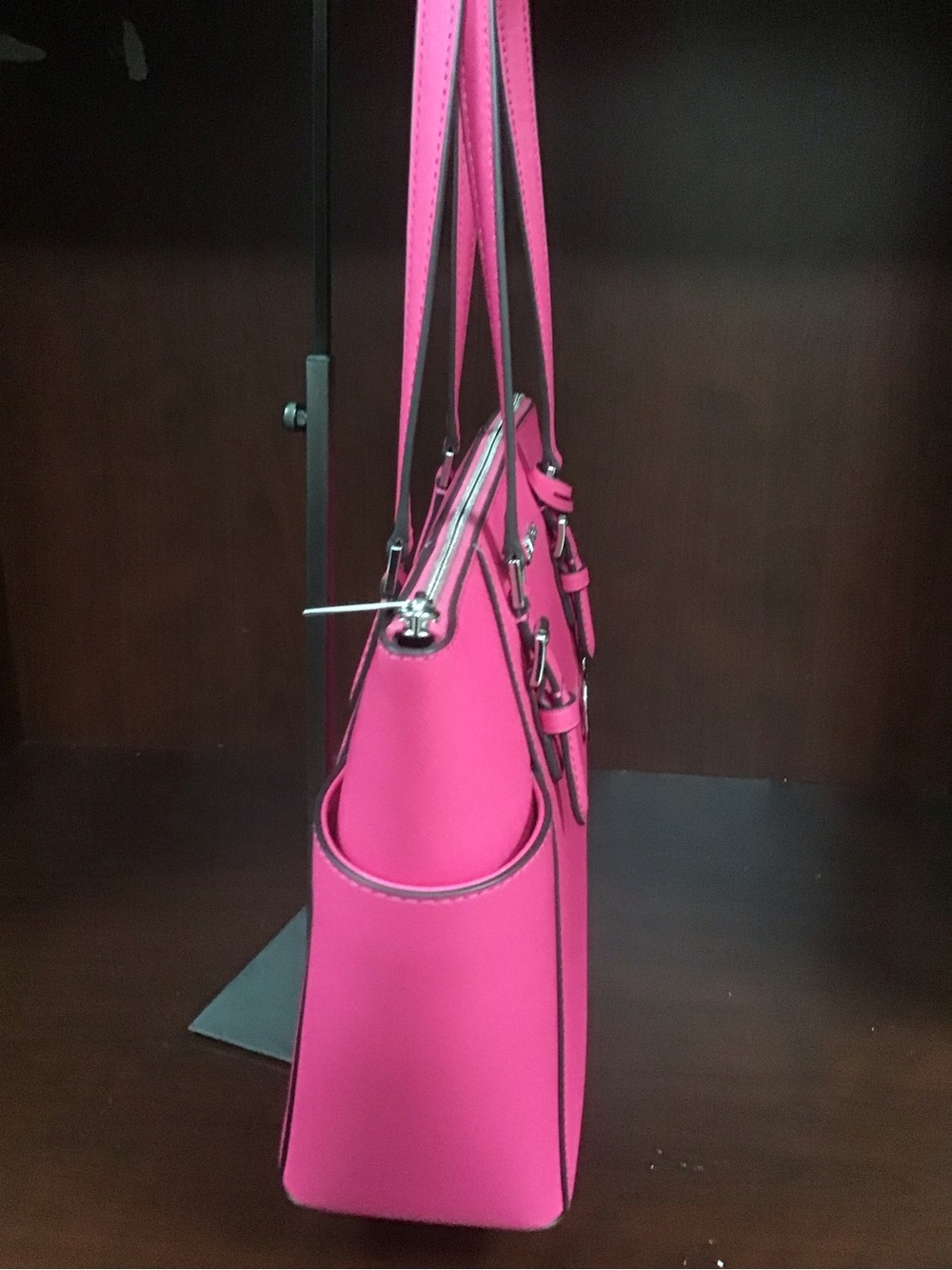 MICHAEL KORS Hot Pink Saffiano Leather Tote - Picture 3 of 4
